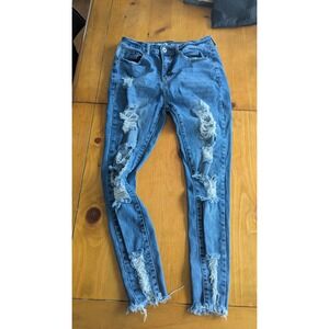 SONG PERFECT High Rise Skinny Ankle Jeans Distressed Women's Size 9/29
